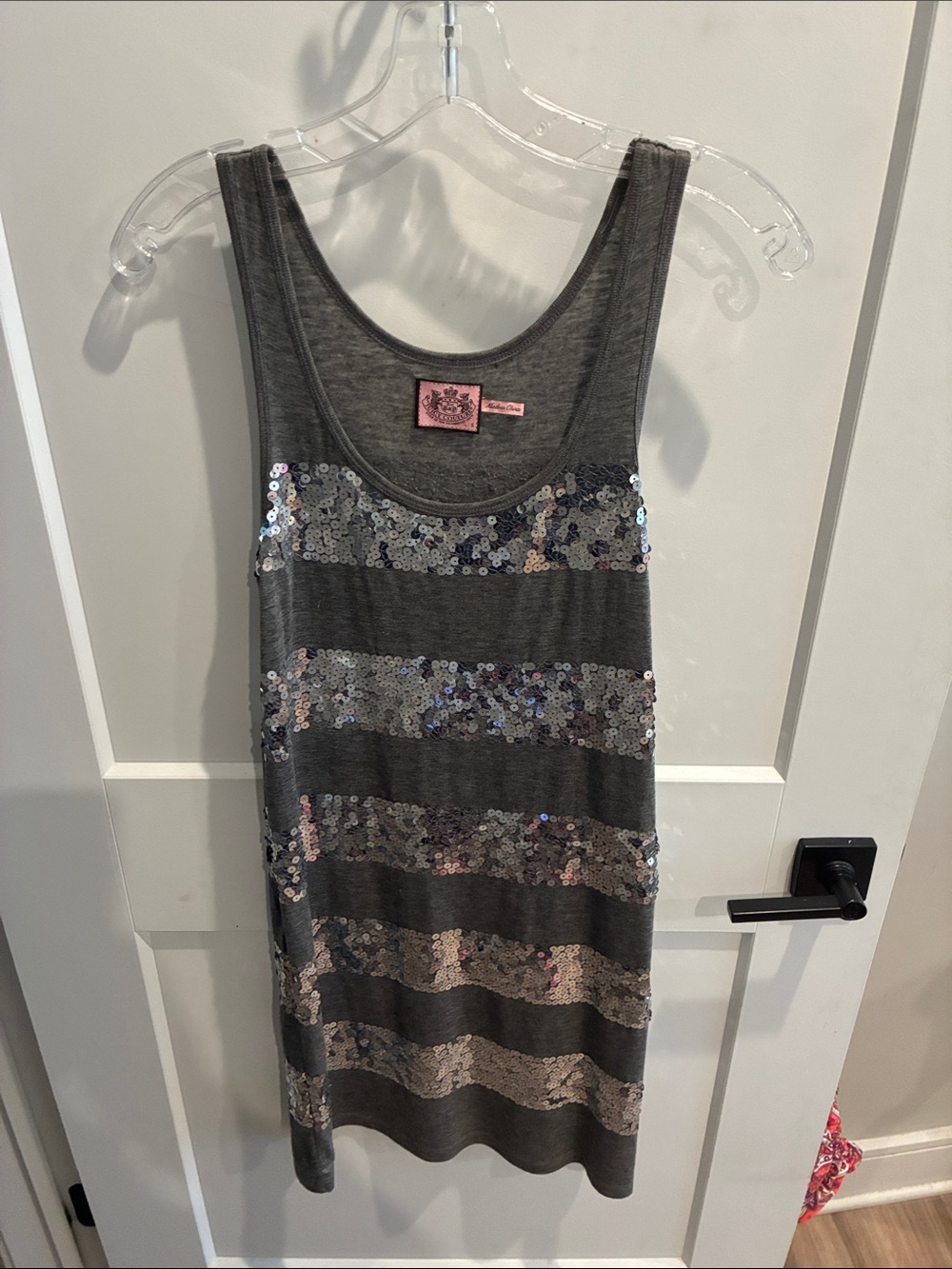 Juicy Couture  Sequin Stripe Tank Dress Size Small - Picture 3 of 4